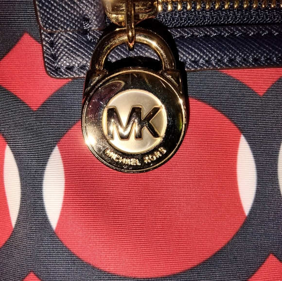 Michael Kors Red and Blue Handbag - Picture 2 of 8
